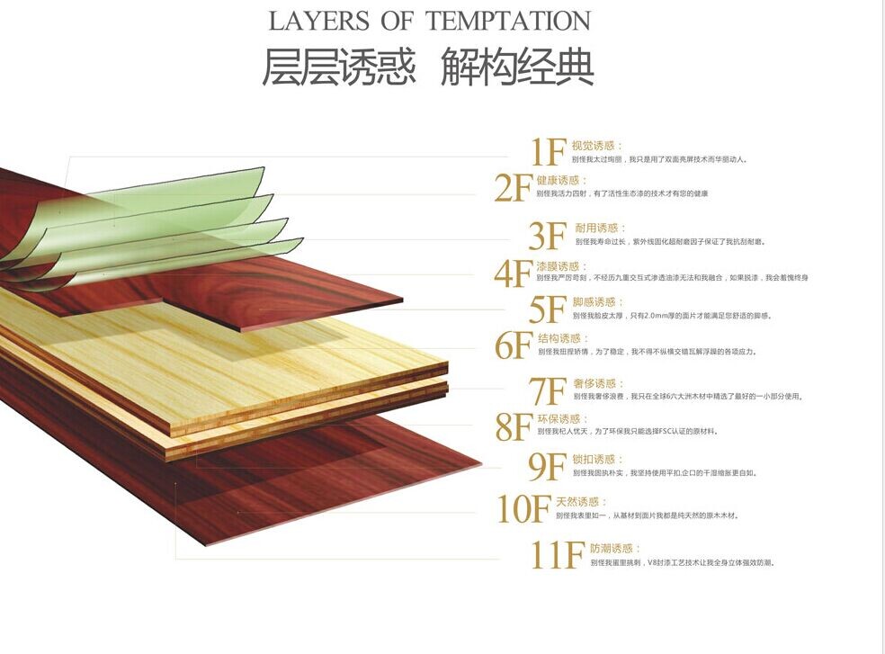 多層實(shí)木地板結(jié)構(gòu)圖